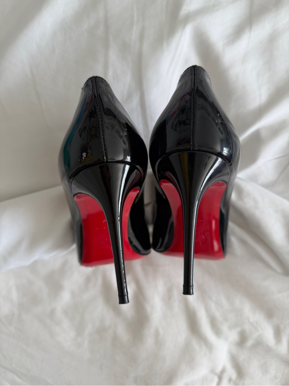 Christian Louboutin Kate Patent Pumps 85mm Heel Black Size 39 - Picture 9 of 15
